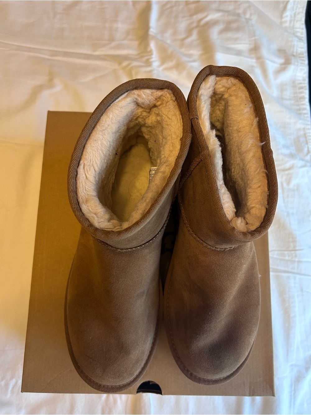 UGG Chestnut Short Shearling-Lined Ankle Boots